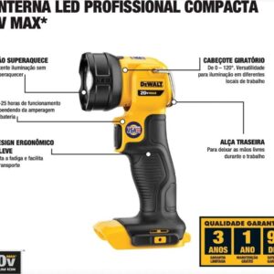 DCL040 Lanterna Led Compacta 20V Max Sem Bateria E Carregador
