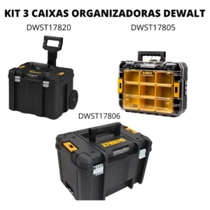 Kit Caixa Organizadora Dewalt (Dwst17806 + Dwst17805 + Dwst17820)